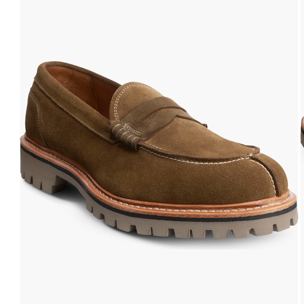 Allen Edmond Freeport suede penny loafer 11.5 color Caper